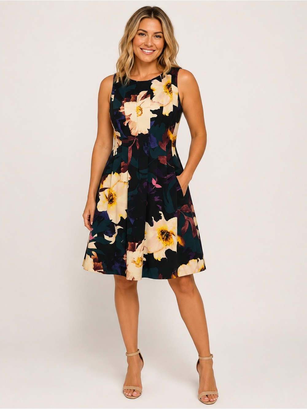 Vince Camuto floral fit & flare dress #1035
